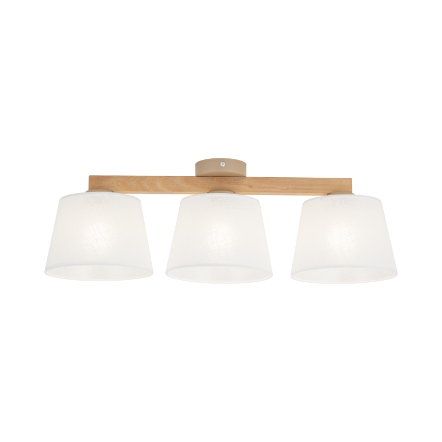 Brilagi - Lámpara de techo de montaje en superficie LATTE SABIA 3xE27/60W/230V pino/blanco
