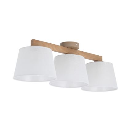 Brilagi - Lámpara de techo de montaje en superficie LATTE SABIA 3xE27/60W/230V pino/blanco