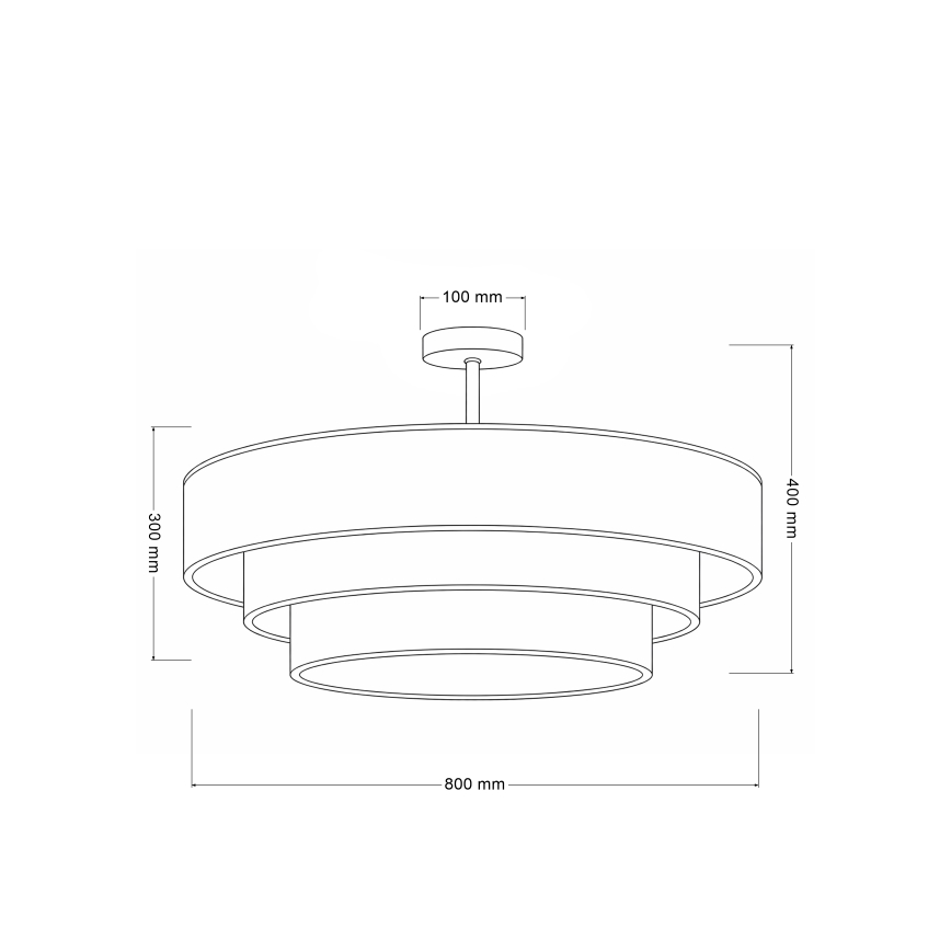 Brilagi - Lámpara de techo de montaje en superficie LUNETA 3xE27/60W/230V diámetro 80 cm marrón/beige/crema