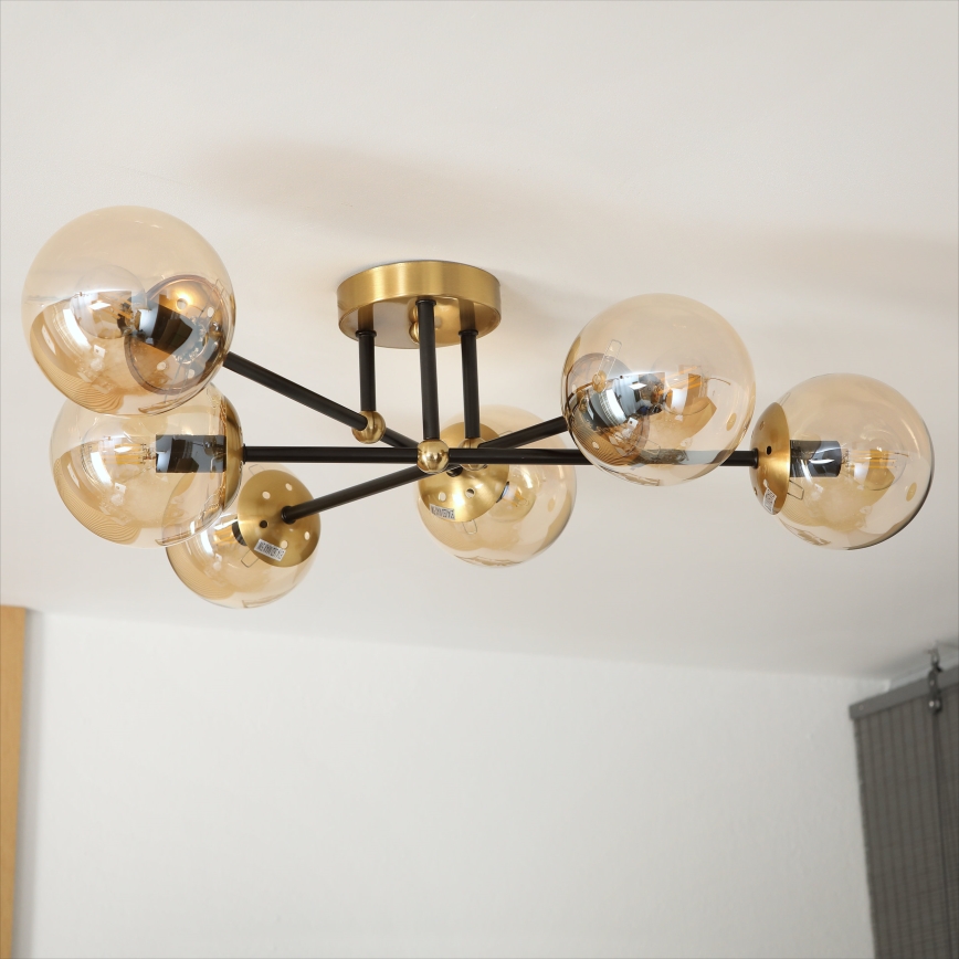 Brilagi - Lámpara de techo de montaje en superficie MALIVA 6xE14/15W/230V dorada