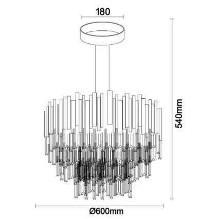 Brilagi - Lámpara de techo de montaje en superficie PLAZA 9xE14/40W/230V