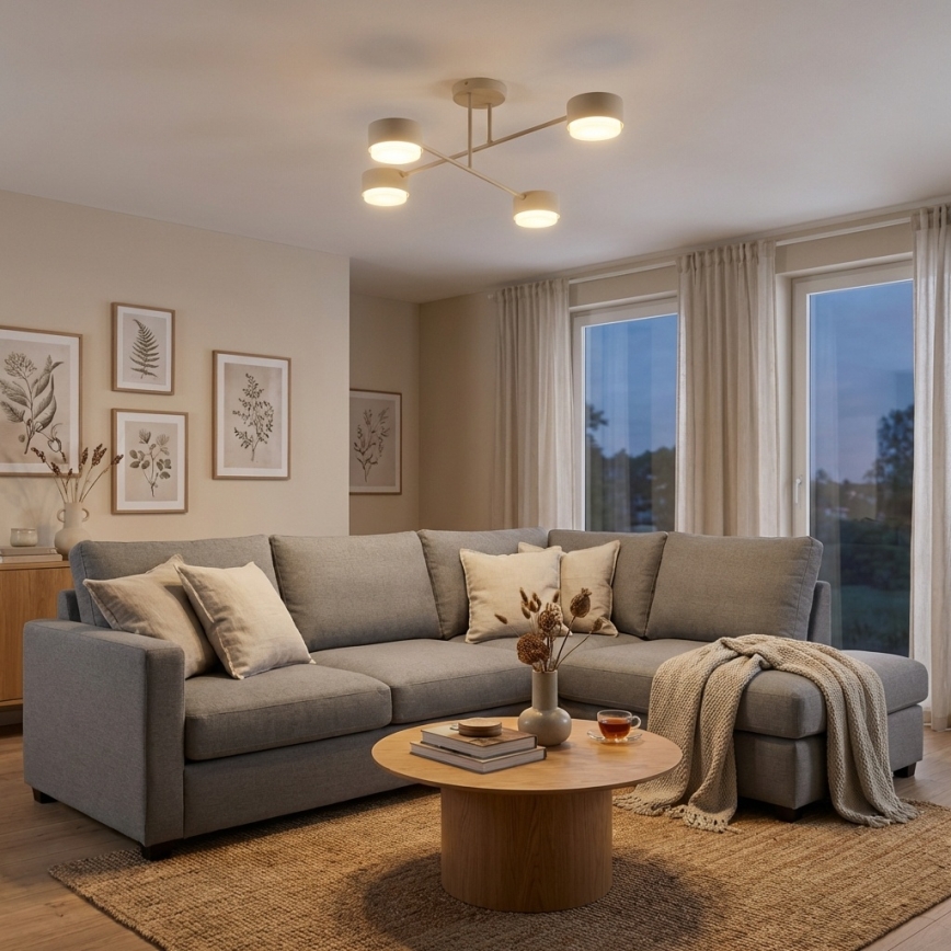 Brilagi - Lámpara de techo de superficie 4xGX53/12W/230V negra