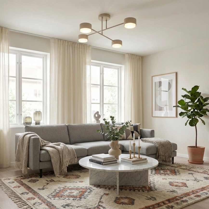 Brilagi - Lámpara de techo de superficie 4xGX53/12W/230V negra