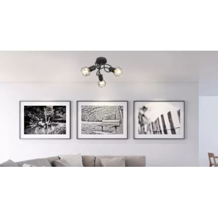 Brilagi - Lámpara de techo de superficie CAGE 3xE14/40W/230V