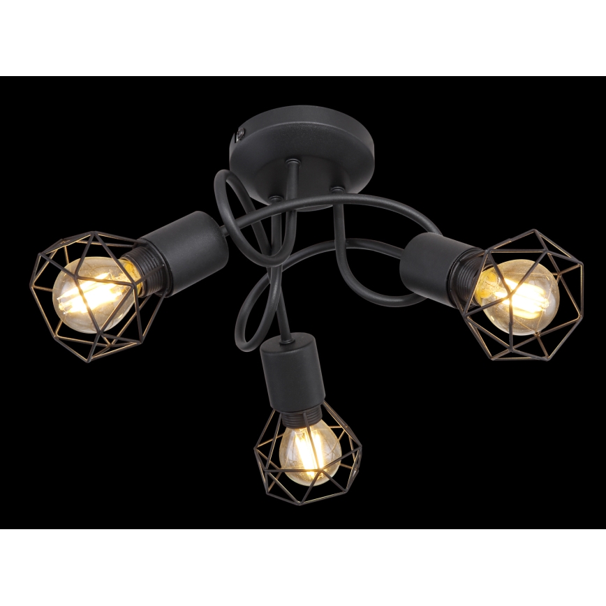 Brilagi - Lámpara de techo de superficie CAGE 3xE14/40W/230V
