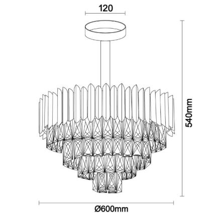 Brilagi - Lámpara de techo de superficie CARLOS 9xE14/40W/230V Ø 60 cm