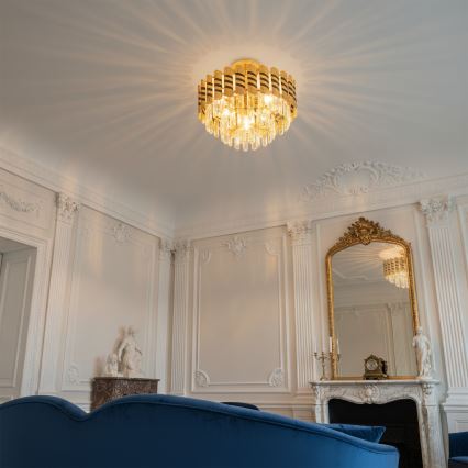 Brilagi - Lámpara de techo de superficie CRISTAL 5xE14/40W/230V diámetro 38 cm