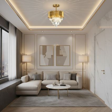 Brilagi - Lámpara de techo de superficie CRISTAL 5xE14/40W/230V, Ø 43 cm