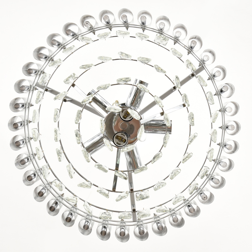 Brilagi - Lámpara de techo de superficie ECLIPSE 7xE14/10W/230V Ø 48 cm plateada