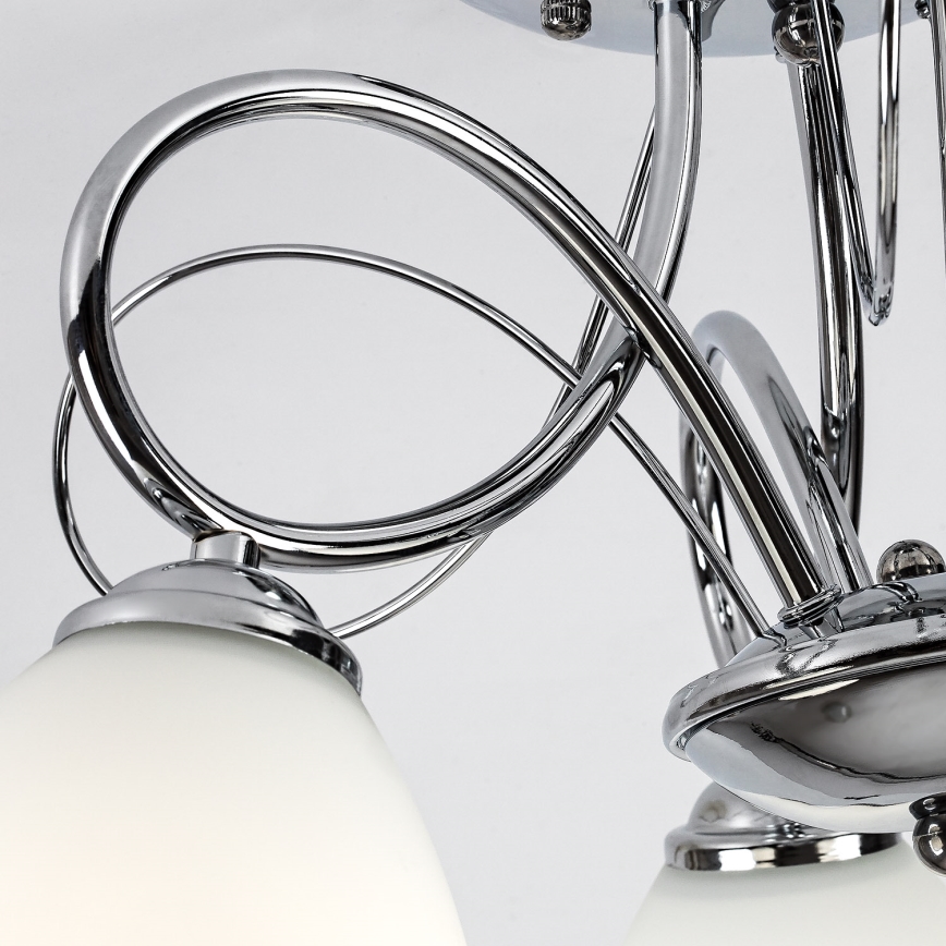 Brilagi - Lámpara de techo de superficie FRED 3xE27/60W/230V, diámetro 59 cm, cromo brillante