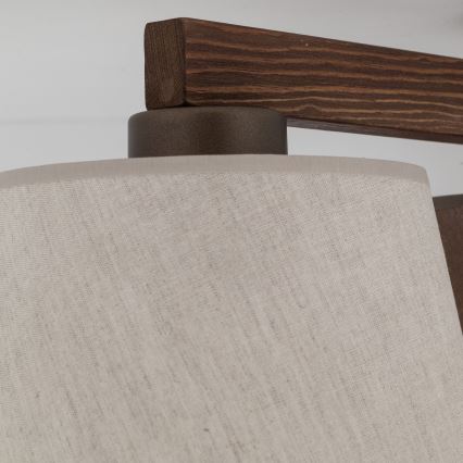 Brilagi - Lámpara de techo de superficie LATTE 3xE27/15W/230V pino/blanco