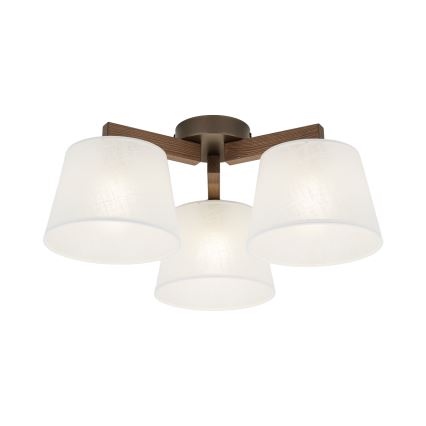 Brilagi - Lámpara de techo de superficie LATTE 3xE27/15W/230V pino/blanco