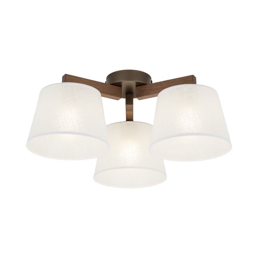 Brilagi - Lámpara de techo de superficie LATTE 3xE27/15W/230V pino/blanco