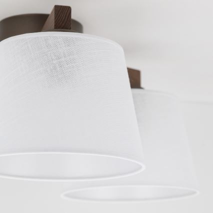 Brilagi - Lámpara de techo de superficie LATTE 3xE27/15W/230V pino/blanco