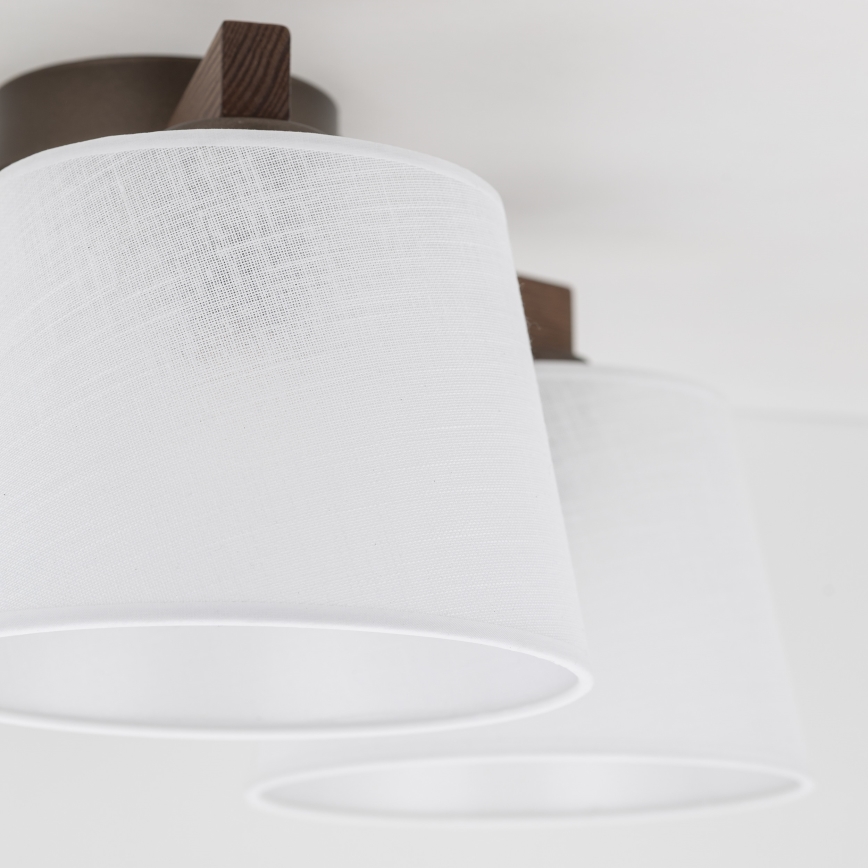 Brilagi - Lámpara de techo de superficie LATTE 3xE27/15W/230V pino/blanco