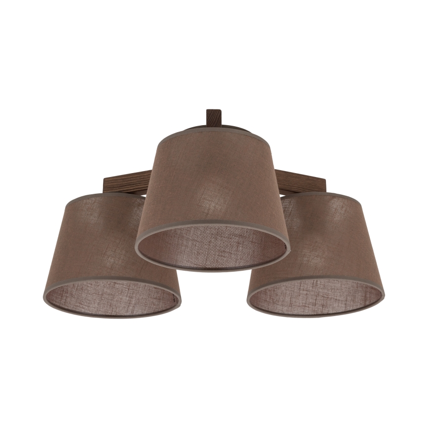 Brilagi - Lámpara de techo de superficie LATTE 3xE27/15W/230V pino/marrón