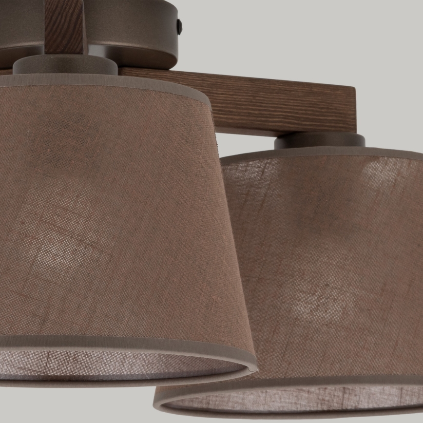 Brilagi - Lámpara de techo de superficie LATTE 3xE27/15W/230V pino/marrón