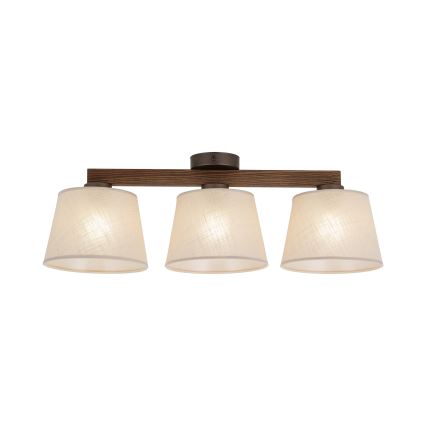 Brilagi - Lámpara de techo de superficie LATTE 3xE27/60W/230V pino/beige