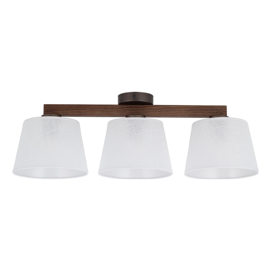 Brilagi - Lámpara de techo de superficie LATTE 3xE27/60W/230V pino/blanco