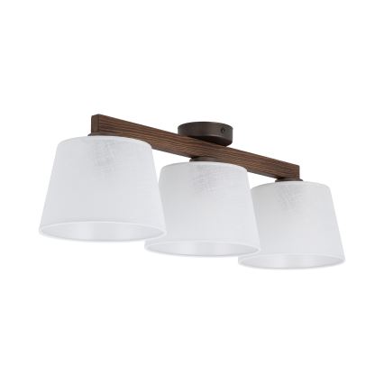 Brilagi - Lámpara de techo de superficie LATTE 3xE27/60W/230V pino/blanco