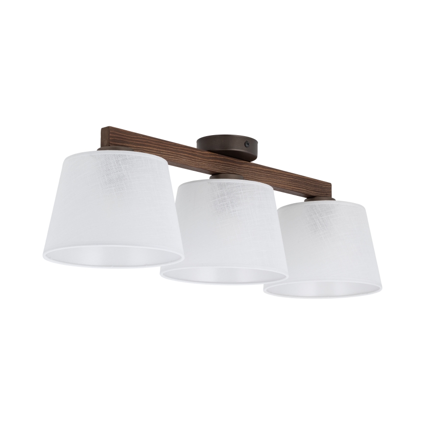 Brilagi - Lámpara de techo de superficie LATTE 3xE27/60W/230V pino/blanco