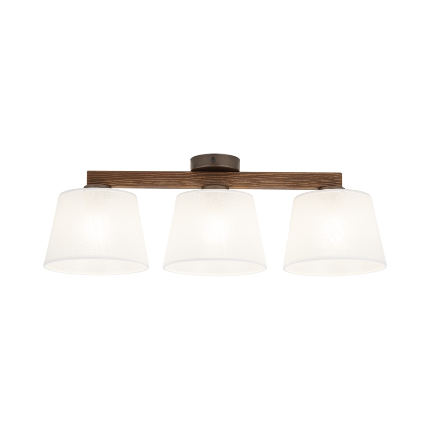 Brilagi - Lámpara de techo de superficie LATTE 3xE27/60W/230V pino/blanco