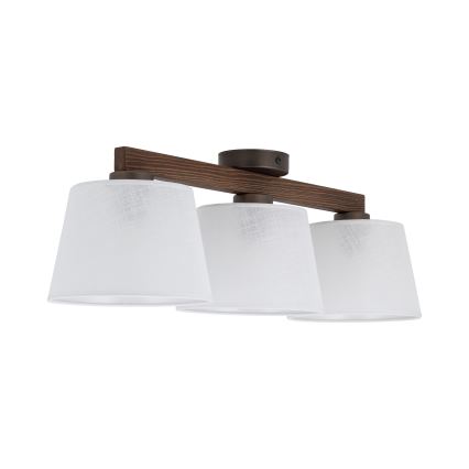 Brilagi - Lámpara de techo de superficie LATTE 3xE27/60W/230V pino/blanco
