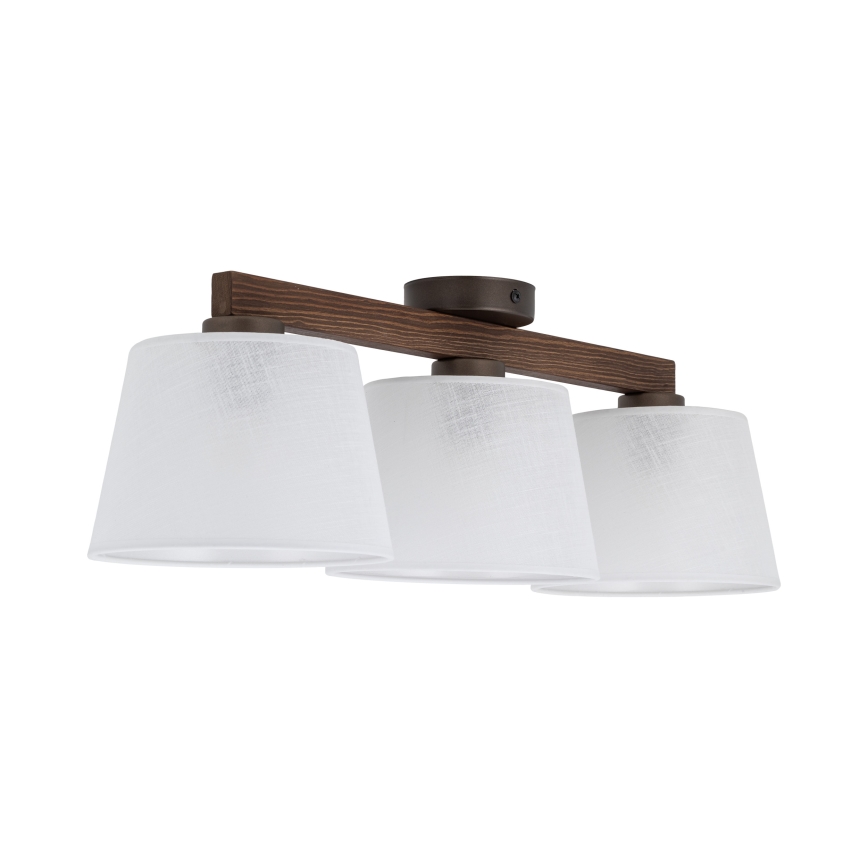 Brilagi - Lámpara de techo de superficie LATTE 3xE27/60W/230V pino/blanco