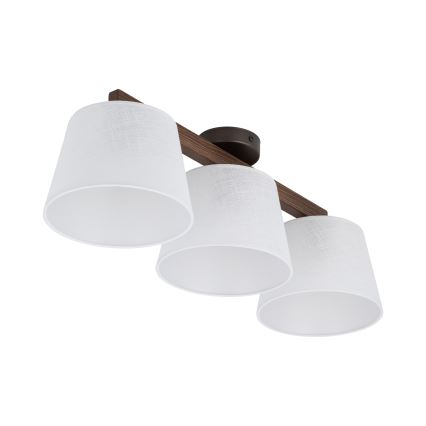Brilagi - Lámpara de techo de superficie LATTE 3xE27/60W/230V pino/blanco