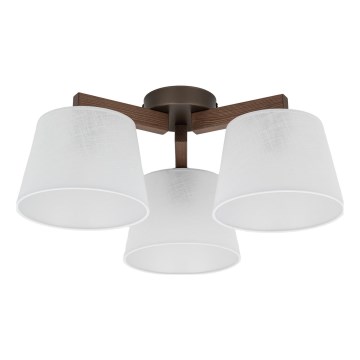Brilagi - Lámpara de techo de superficie LATTE 3xE27/60W/230V pino/blanco