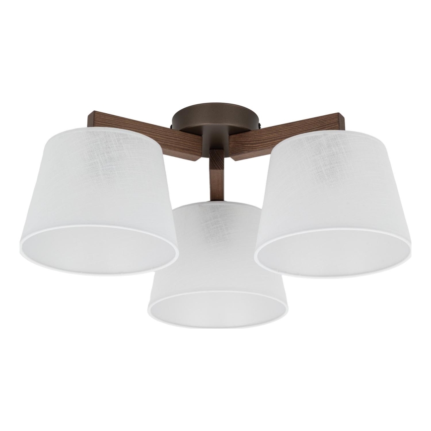 Brilagi - Lámpara de techo de superficie LATTE 3xE27/60W/230V pino/blanco