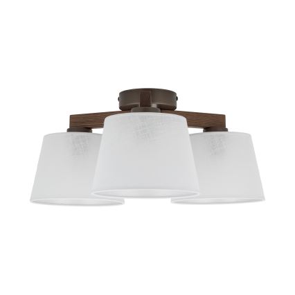 Brilagi - Lámpara de techo de superficie LATTE 3xE27/60W/230V pino/blanco