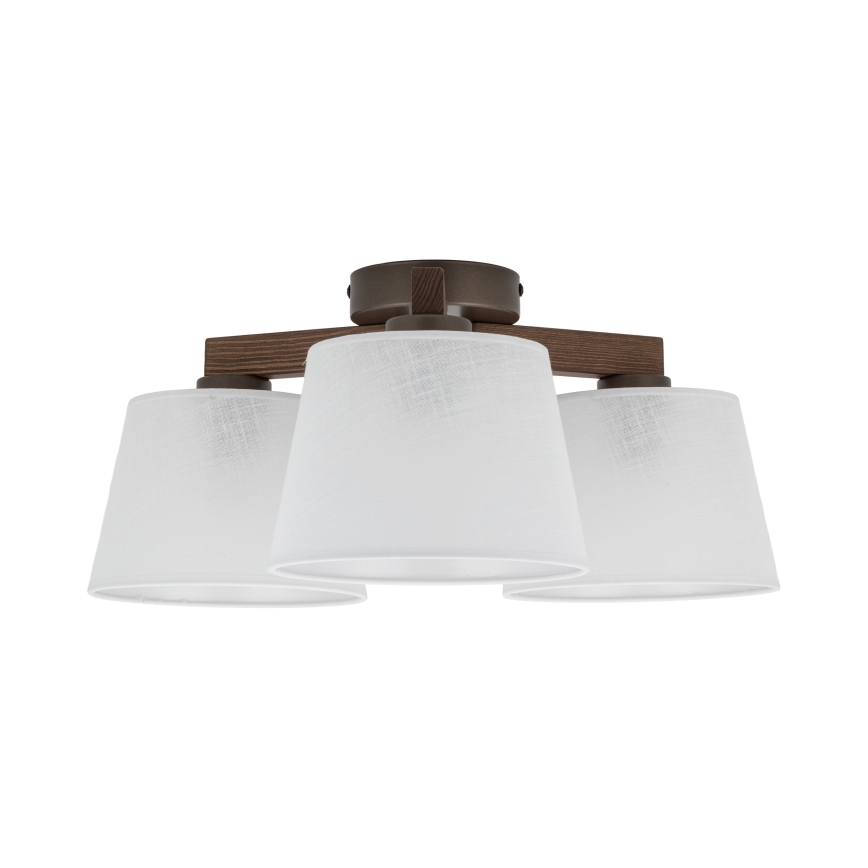 Brilagi - Lámpara de techo de superficie LATTE 3xE27/60W/230V pino/blanco