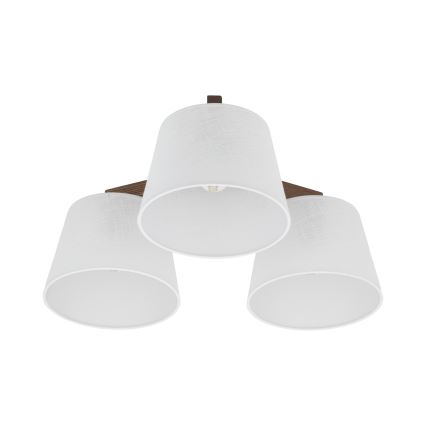 Brilagi - Lámpara de techo de superficie LATTE 3xE27/60W/230V pino/blanco