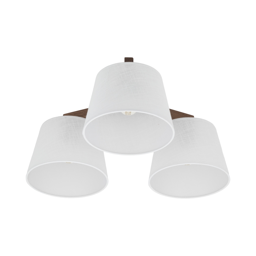Brilagi - Lámpara de techo de superficie LATTE 3xE27/60W/230V pino/blanco
