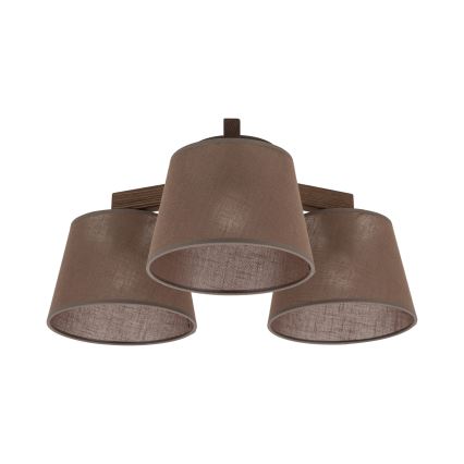 Brilagi - Lámpara de techo de superficie LATTE 3xE27/60W/230V pino/marrón