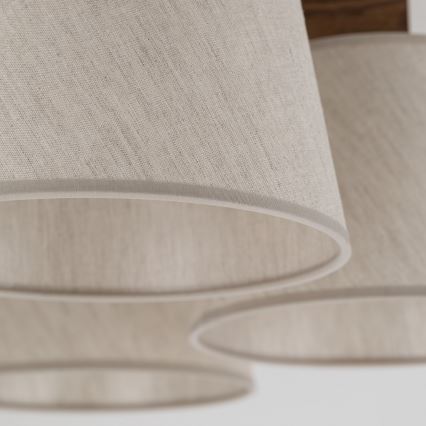 Brilagi - Lámpara de techo de superficie LATTE 5xE27/15W/230V pino/crema