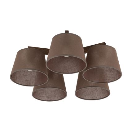 Brilagi - Lámpara de techo de superficie LATTE 5xE27/15W/230V pino/marrón