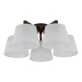 Brilagi - Lámpara de techo de superficie LATTE 5xE27/60W/230V pino/blanco