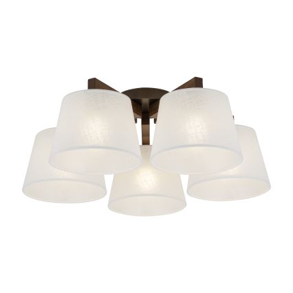 Brilagi - Lámpara de techo de superficie LATTE 5xE27/60W/230V pino/blanco