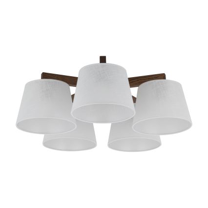 Brilagi - Lámpara de techo de superficie LATTE 5xE27/60W/230V pino/blanco