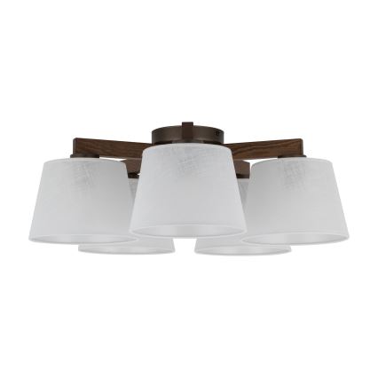 Brilagi - Lámpara de techo de superficie LATTE 5xE27/60W/230V pino/blanco