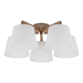 Brilagi - Lámpara de techo de superficie LATTE SABIA 5xE27/60W/230V pino/blanco