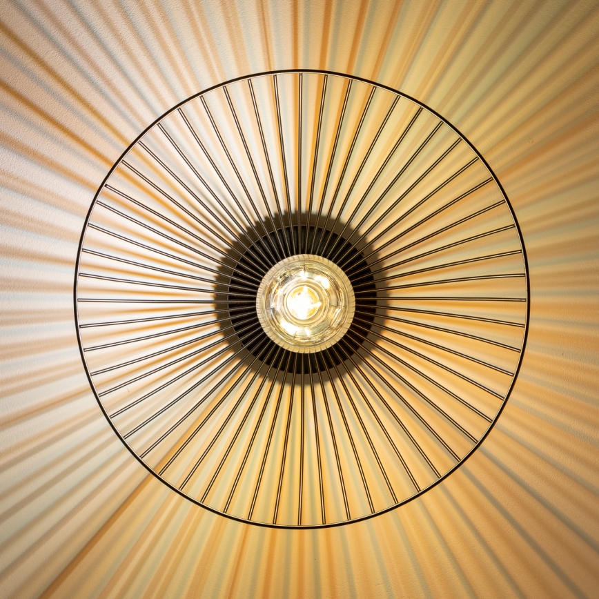 Brilagi - Lámpara de techo de superficie LED CERIA WIRE 1xE27/40W/230V Ø 38 cm negra