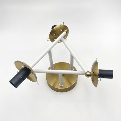 Brilagi - Lámpara de techo de superficie MALIVA 3xE14/15W/230V dorada/blanca