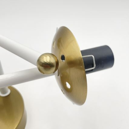 Brilagi - Lámpara de techo de superficie MALIVA 3xE14/15W/230V dorada/blanca