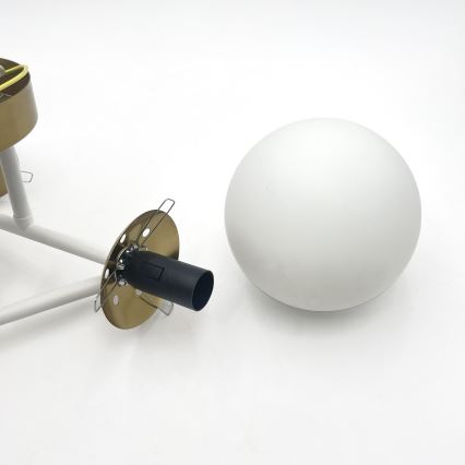 Brilagi - Lámpara de techo de superficie MALIVA 3xE14/15W/230V dorada/blanca