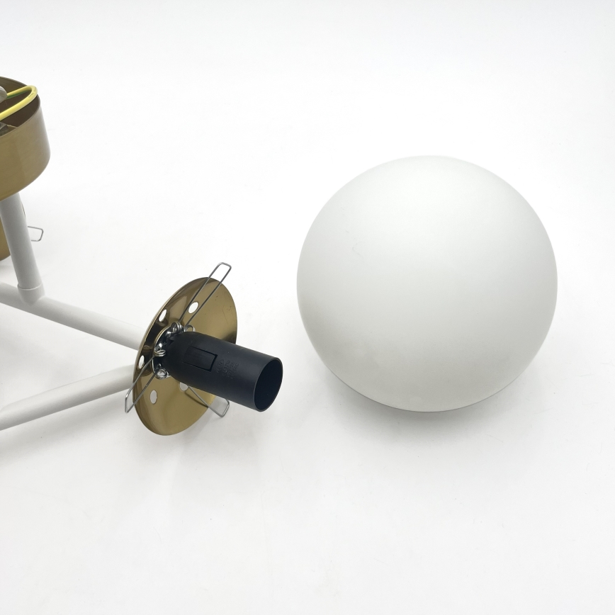 Brilagi - Lámpara de techo de superficie MALIVA 3xE14/15W/230V dorada/blanca