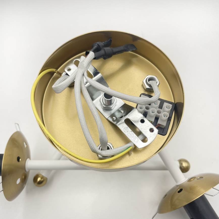 Brilagi - Lámpara de techo de superficie MALIVA 3xE14/15W/230V dorada/blanca