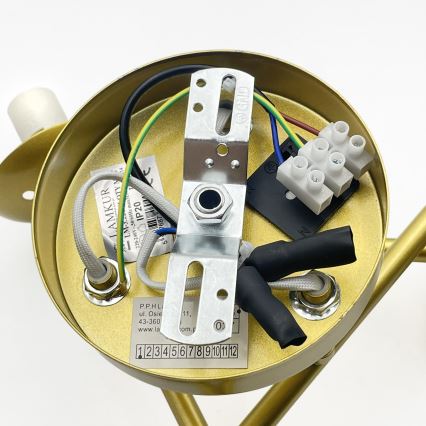 Brilagi - Lámpara de techo de superficie MALIVA 3xE14/15W/230V dorada/blanca